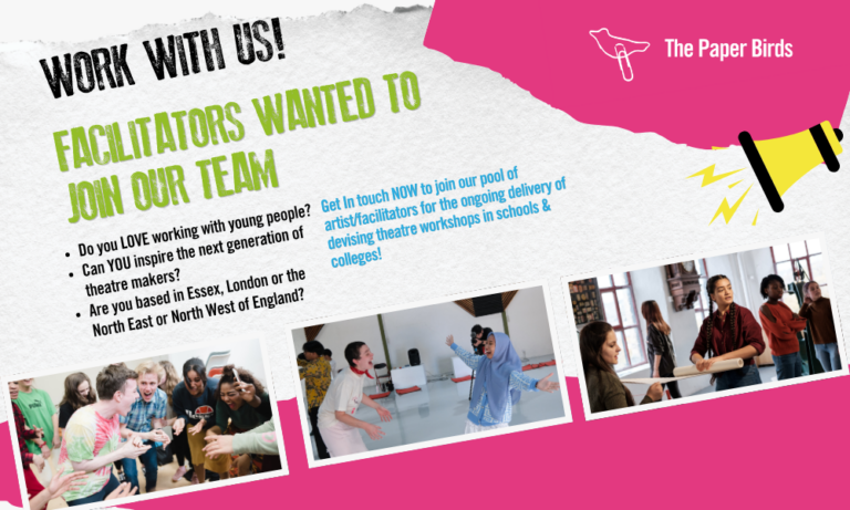 Facilitator Recruitment Banner with images of our facilitators teaching our workshops