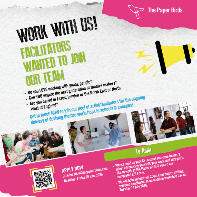 Facilitator Recuirtment Pack image - showing facilitators at work and giving information about applying.